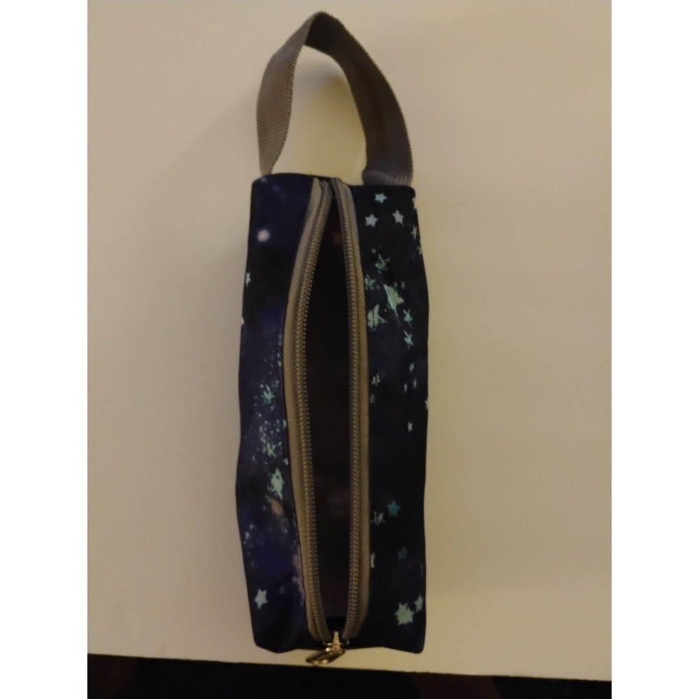 Tilami Deep Blue Galaxy Zippered Pencil Bag 10 Inches Including Handle